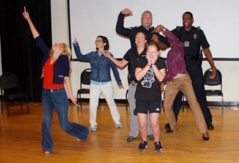 image 9, Nadja and other participants at a Bridging the Gap workshop